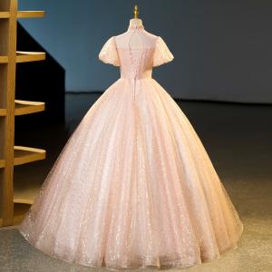 パーティドレス イブニングドレス オレンジ 花...の詳細画像2