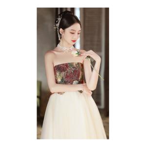 ドレス ナイトドレス パーティドレス 花柄 ホ...の詳細画像5