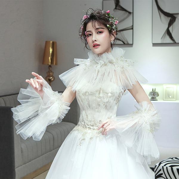 ショール ウェディングショール 星 スター 白 ウェディング ホワイト 結婚式 花嫁 二次会 パーテ...