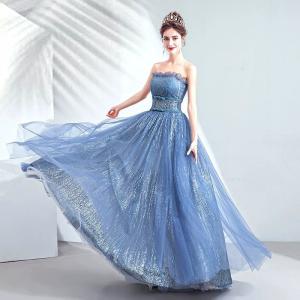 パーティードレス ナイトドレス 結婚式 ブルー...の詳細画像2