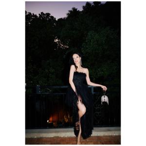 ナイトドレス パーティー ドレス ブラック チ...の詳細画像3