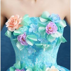 イブニングドレス パーティードレス ブルー 水...の詳細画像2