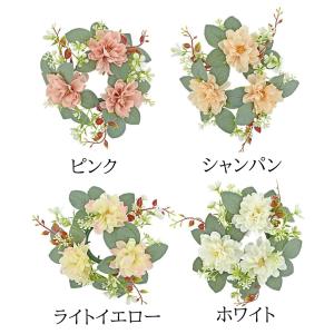 リース フラワー 花 インテリア キャンドルリ...の詳細画像4
