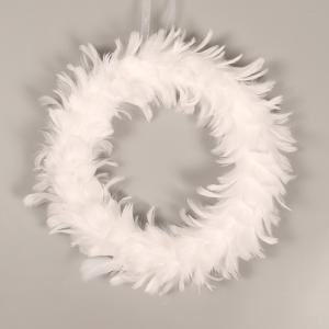 リース 羽 フェザー ホワイト 白 壁掛け ウ...の詳細画像2