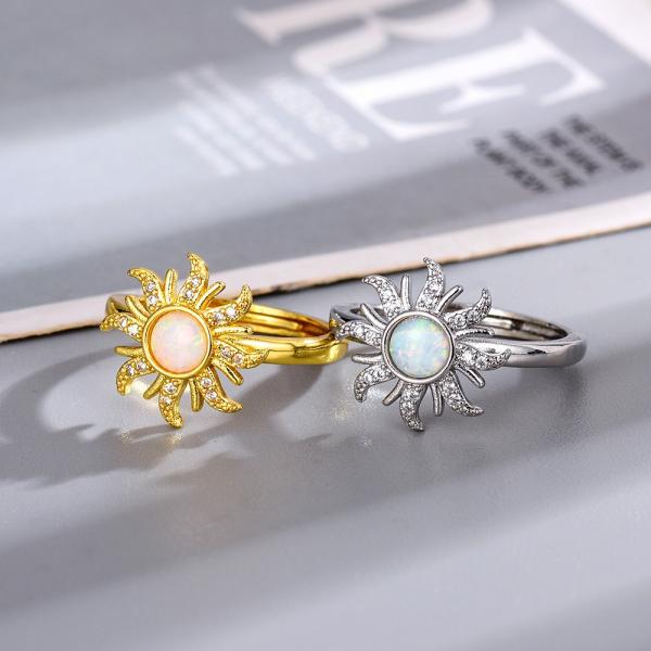 指輪 リング ゴールドカラー 金色 太陽 個性的 フリーサイズ 豪華 きれいめ きらきら 可愛い レ...