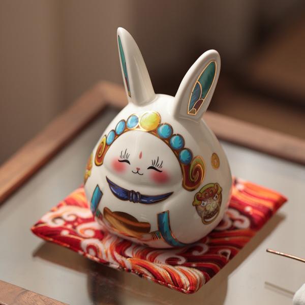 兎 うさぎ 置物 オブジェ 貯金箱 達磨 干支 干支飾り 風水グッズ 幸運 長寿 縁起物 魔除け 厄...
