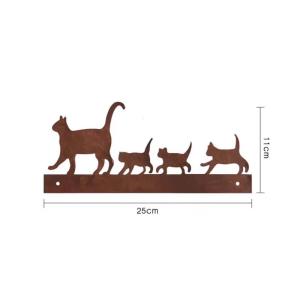 ガーデンオーナメント 猫 シルエット 錬鉄製 ...の詳細画像5