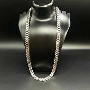 マイアミキューバンチェーン ネックレス シルバー925 喜平ネックレス 60cm スターリングシルバー 925刻印あり 極太 ストリート メンズ アクセサリー 10mm 本物