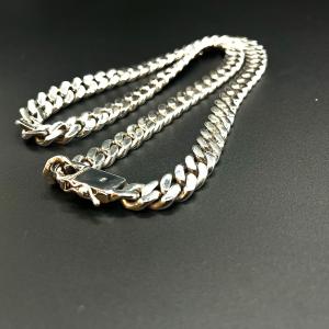 マイアミキューバンチェーン ネックレス シルバ...の詳細画像2