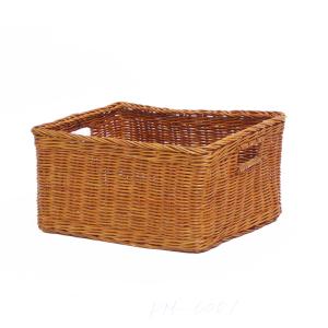 バスケット 収納 籐 角型 約幅22×奥行15×高さ10cm （ かご カゴ 小物