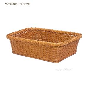 脱衣 カゴ 籐 ラタン 天然素材 旅館 銭湯 バスケット 長方形 53cm 業務