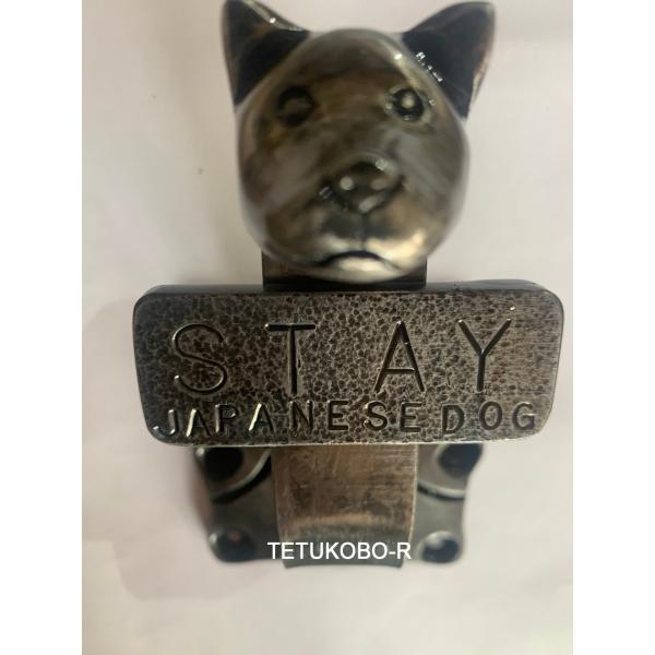 柴犬 犬用リードフック ロートアイアン、職人の手作り 世界にただ一つの1点もの『送料無料』