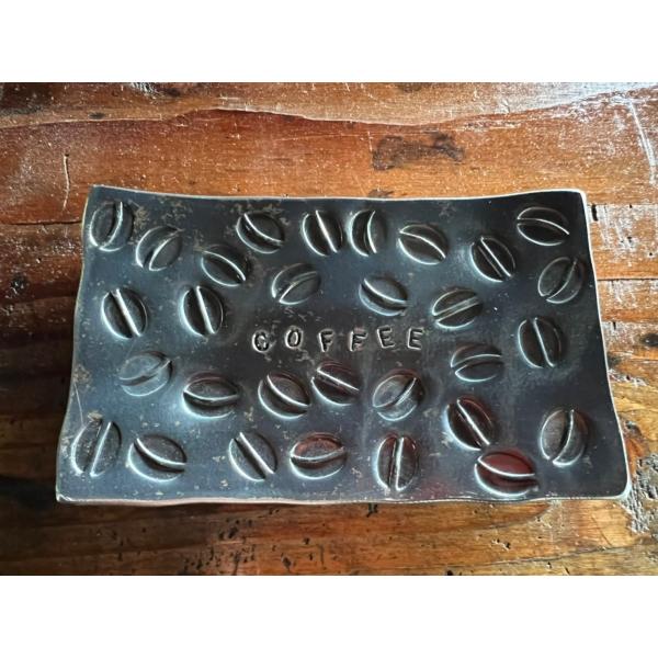 コーヒー 豆 皿 器 130ミリx80ミリ