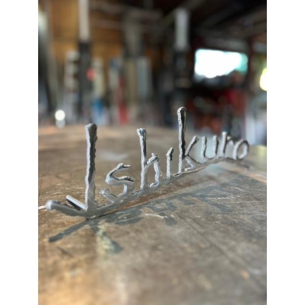 ステンレス表札　プラズマ文字抜き表札　送料無料