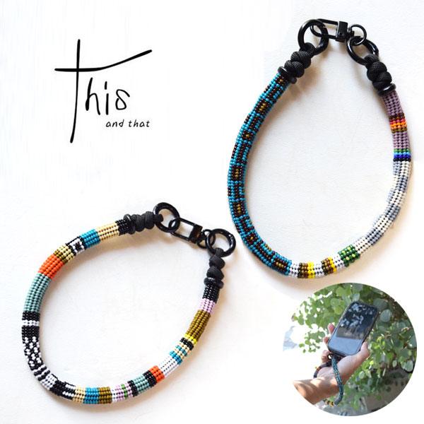 this and that ディスアンドザット SHORT STRAP ショートストラップ ビーズ小...