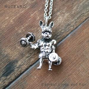 立体 ブルドッグ シルバー ネックレス ペンダント ペンダントトップ