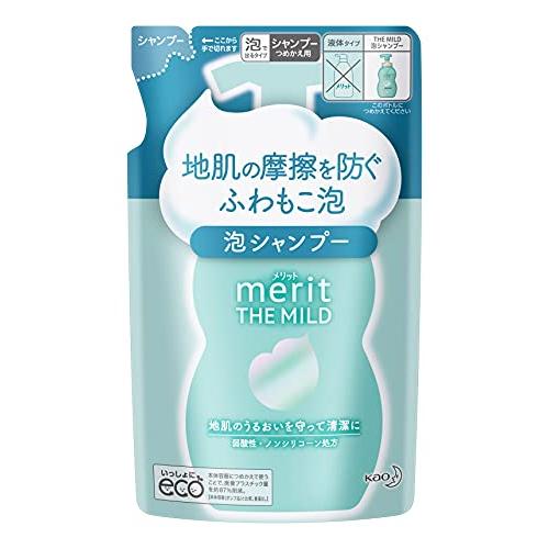 メリットザマイルド泡シャンプーつめかえ用(440ML)最初から泡で出てくる 髪と地肌とおなじ弱酸性