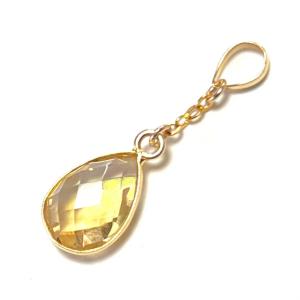 Rvaru】K18トップ 本水晶 特大 16mm ペンダントトップ クリスタル