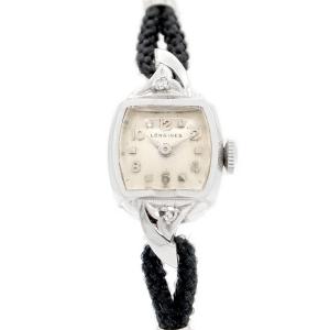 ロンジン LONGINES レディースウォッチ L2.159.7 シルバー K18WG/革ベルト（社外品） 手巻き レディース 腕時計 LONGINES - ロンジン LONGINES レディースウォッチ L2.159.7 シルバー