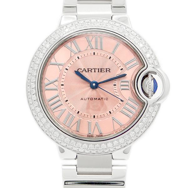 内部点検済 Cartier カルティエ バロンブルー 33mm ダイヤモンド ダイヤベゼル W692...