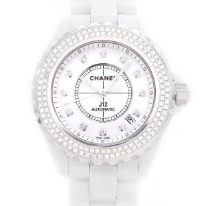 CHANEL シャネル J12 38mm 2重ダイヤベゼル H1996 ダイヤモンド 12Pダイヤ 200m防水 アフターダイヤ メンズ 自動巻き