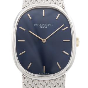 PATEK PHILIPPE パテック フィリップ ゴールデン エリプス 3748/1 紺 ネイビー K18WG メンズ レディース 手巻き