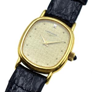 【S】LONGINES ロンジン 1Pダイヤ 手巻き レディース腕時計 ゴールド  00-0-01322｜rwkgr23243