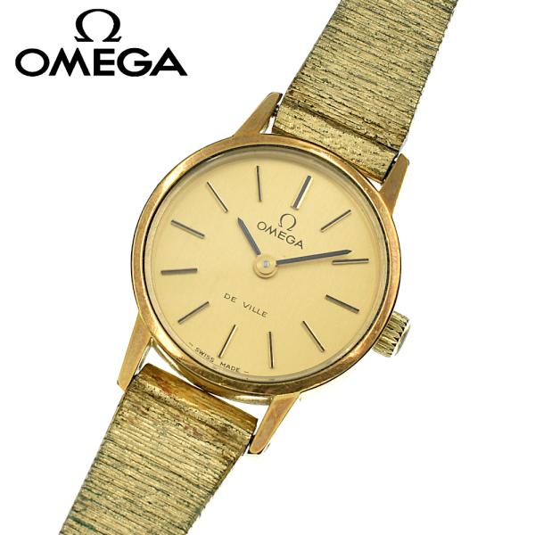 OMEGA デビル ラウンド 手巻き レディース腕時計 ゴールド オメガ