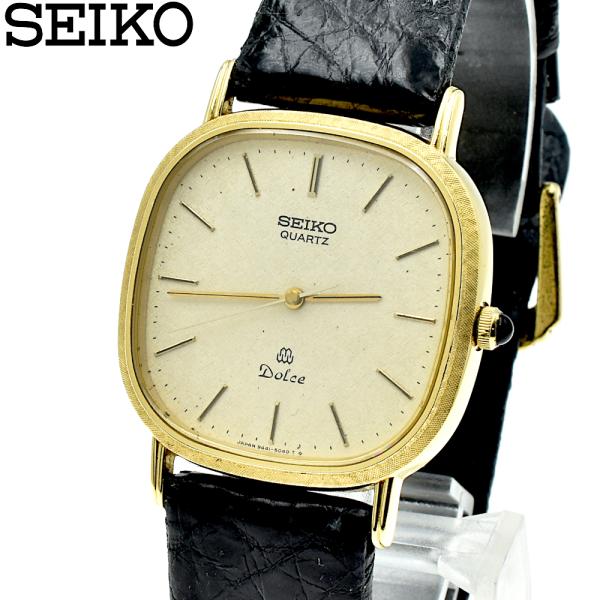SEIKO セイコー ドルチェ 14K 9441-5030 QZ クォーツ レディース腕時計 ゴール...