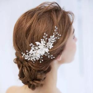 ヘッドドレス ウェディング シルバー ヘアアク...の詳細画像1