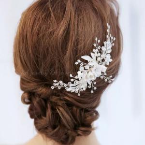 ヘッドドレス ウェディング シルバー ヘアアク...の詳細画像2