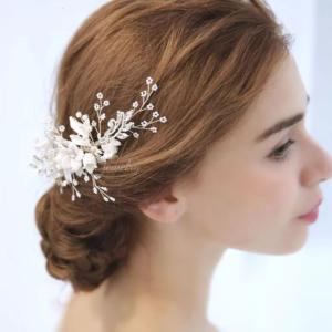 ヘッドドレス ウェディング シルバー ヘアアク...の詳細画像3