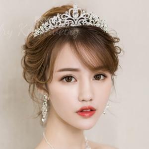 ティアラ ウェディング ヘッドドレス ブライダル ヘアアクセサリー シルバー ウエディング 髪飾り ヘッドアクセサリー ボンネ｜ry-shop