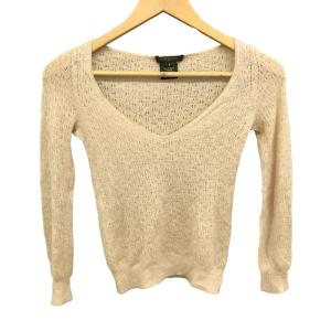 VALENTINO - 【美品】Valentino ヴァレンチノ カットソー カシミヤブレンド ニット コンビ レーススリーブ プルオーバー クルーネック トップス レディース サイズ S ピンクベージュ イタリア製 VALENTINO - 【美品】Valentino ヴァレンチノ カットソー
