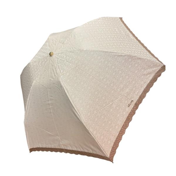 CELINE セリーヌ 遮光 フリル 折りたたみ日傘 中古 D4