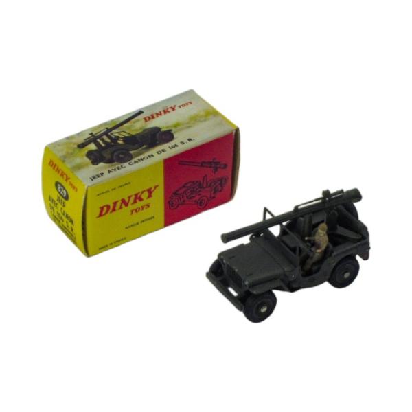 DINKY TOYS 829 JEEP PORTE-CANON GUN-CARRIER JEEP J...