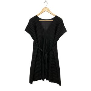 イッセイミヤケ PLEATS PLEASE◇黒◇ブラウス◇半袖◇♯3(7073)