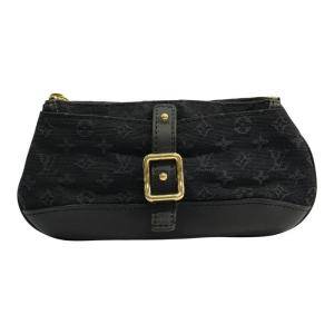 LOUIS VUITTON ルイヴィトン モノグラムミニ アンソフィ ポーチ レディース キャンバス/レザー ネイビー M92697 中古 T1