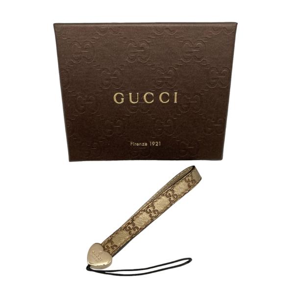 GUCCI グッチ マイクログッチシマ ハート 携帯ストラップ 282562 中古 D4