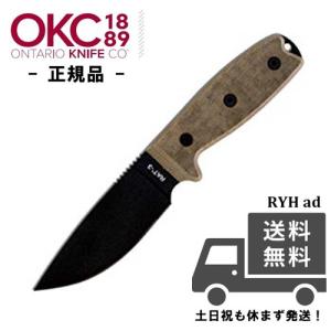 ONTARIO / オンタリオ OKC #8665 RAT-3 ラット-3 ナイフ プレーンエッジ ブラックナイロンシース付き キャンプ 魚釣り 登山 アウトドア ナイフ Knife -正規品-
