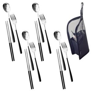 MAGNA(ブラック）4人用カトラリーセット ステンレス 食器セ ット