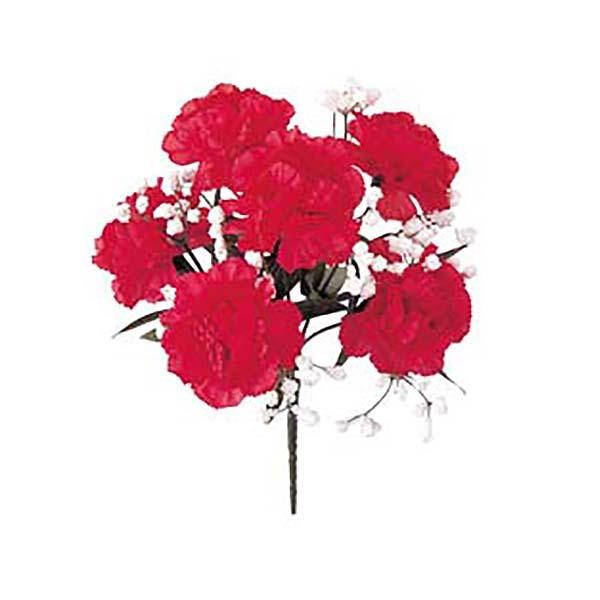 30cm カーネーションカスミソウブッシュ(6)　造花　アーティフィシャルフラワー　花束　母の日　[...