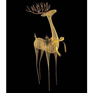 クリスマス装飾 100cm ゴールドエレガントシアーレインディア 小物[ONSDIWI61015]｜ryoccadou