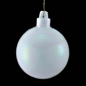 クリスマス装飾 60mmプレミアパールホワイトボール 一 ワイヤー付き[ONSPABA6892]｜ryoccadou