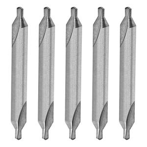 Utoolmart センタードリル センタードリルビット 60° HSS高速度鋼 インペリアル 刃長さ4mm 全長44mm シャンク径3/16 5個入