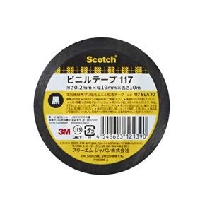3M スコッチ 電気絶縁用ビニールテープ 117 黒色 19mmX10m