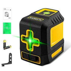 KAIWEETS レーザー墨出し器 水平器 レーザーレベル 2ライン|クロスラインレーザー グリーン|高精度|高輝度 省エネ|16時間連続使