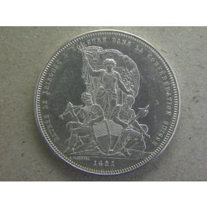 40/スイス・5フラン銀貨1932年B ウイリアム・テル : 緑地コイン