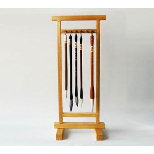 筆掛け 花梨 黒檀製 8本かけ 筆スタンド 書道用具 : 書道用品 筆掛け 花梨 黒檀製 8本かけ 筆スタンド 書道用具 : 書道用品