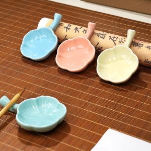 筆洗い 墨池 梅 陶磁器 景徳鎮製 水墨画用具 書道用具 : 書道用品 緑風